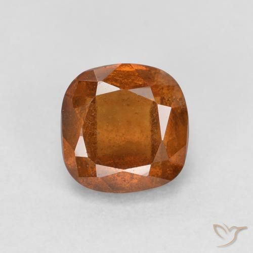 0.94ct Naturale Arancione rossastra Granato hessonite, Cuscino, SI