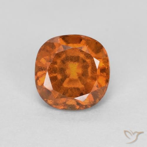 0.88ct Naturale Arancio medio-scuro Granato hessonite, Cuscino, SI