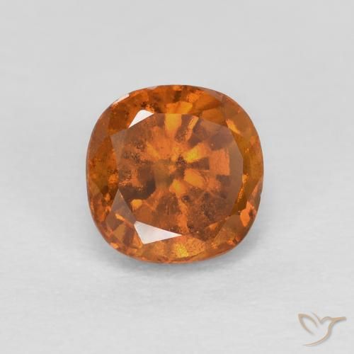 Granato hessonite Arancione scuro naturale da 0.89 ct, Cuscino, SI