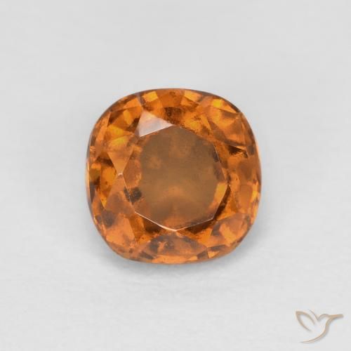 0.82ct Naturale Arancio giallastro Granato hessonite, Cuscino, SI