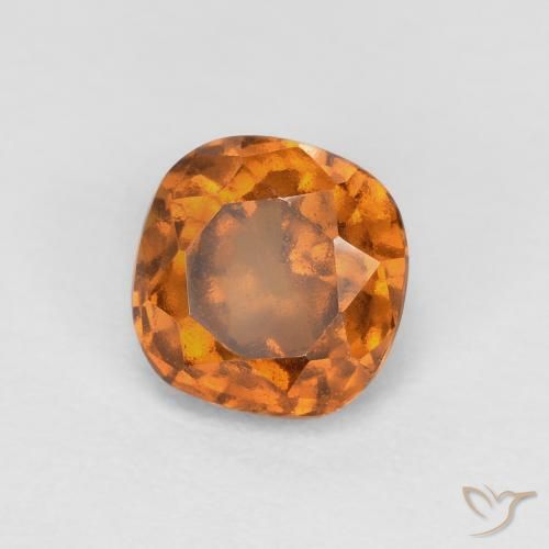 Granato hessonite Arancio giallastro naturale da 0.82 ct, Cuscino, SI