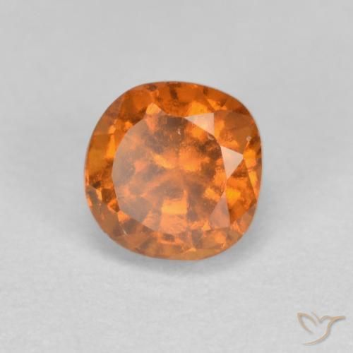 1.00ct Naturale Arancio Medio Granato hessonite, Cuscino, SI