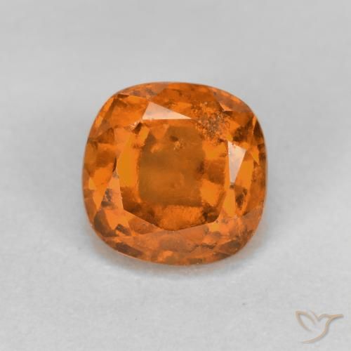 1.45ct Naturale Arancione scuro Granato hessonite, Cuscino, VS-SI