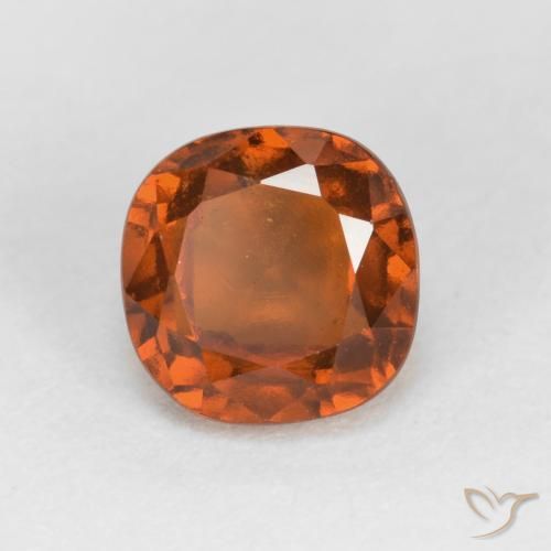 1.56ct Naturale Arancia Fuoco Granato hessonite, Cuscino, VS-SI
