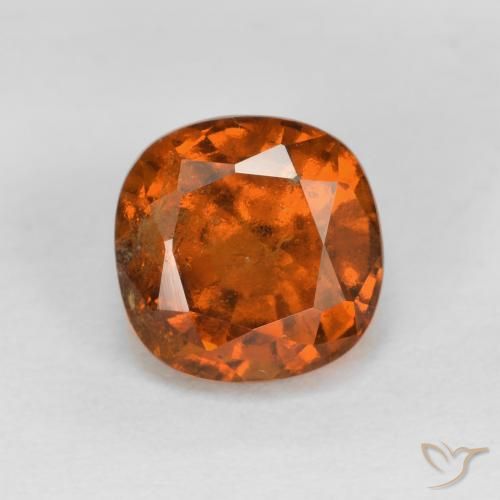 1.32ct Naturale Arancio Medio Granato hessonite, Cuscino, VS-SI, Photo A