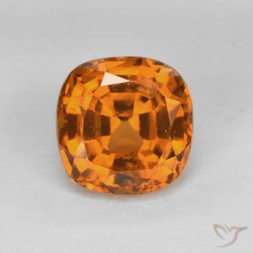1.40ct Naturale Albicocca Arancia Granato hessonite, Cuscino, VS-SI