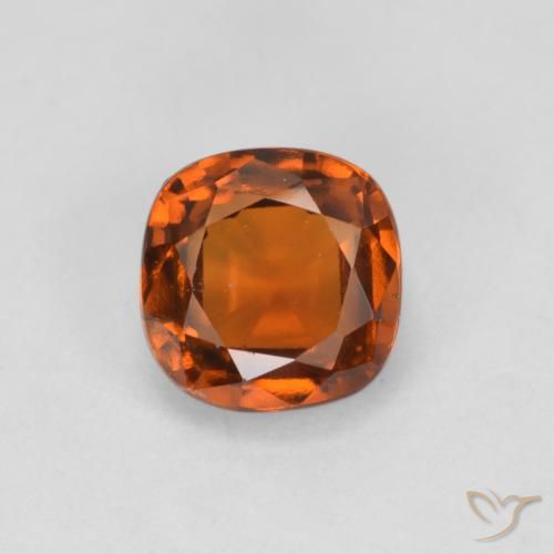 1.49ct Naturale Arancione Ambra Granato hessonite, Cuscino, VS