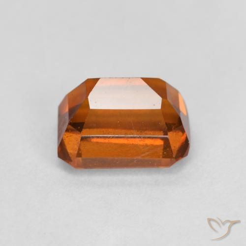 Granato hessonite Arancione scuro naturale da 1.60 ct, Ottagonale / Taglio smeraldo, VS