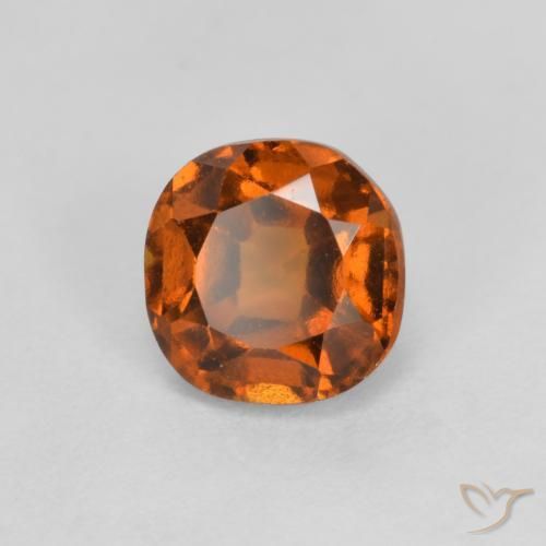 1.42ct Naturale Arancione scuro Granato hessonite, Cuscino, VS