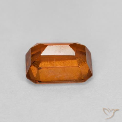 Granato hessonite Arancio medio-scuro naturale da 1.41 ct, Ottagonale / Taglio smeraldo, VS