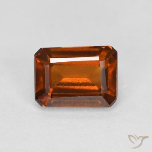 Granato hessonite Arancio Medio naturale da 1.44 ct, Ottagonale / Taglio smeraldo, VS