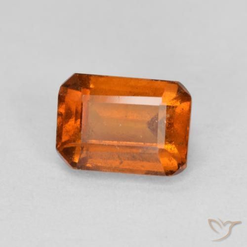 Granato hessonite Arancione scuro naturale da 1.46 ct, Ottagonale / Taglio smeraldo, VS
