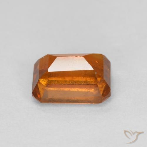 Granato hessonite Arancione scuro naturale da 1.46 ct, Ottagonale / Taglio smeraldo, VS