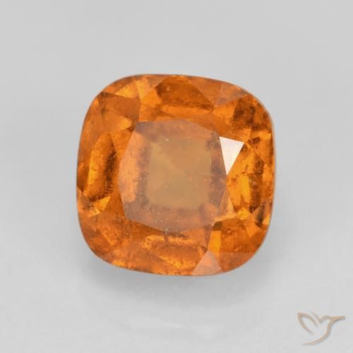 Granato hessonite Arancio giallastro naturale da 1.52 ct, Cuscino, VS-SI