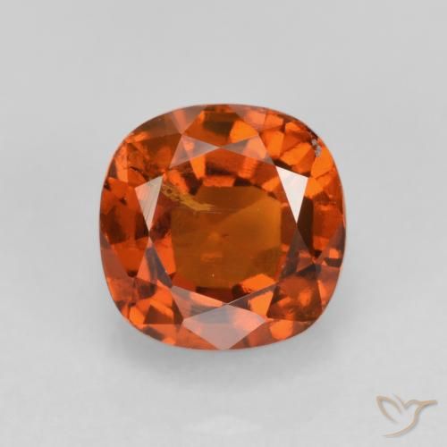 1.46ct Naturale Arancione scuro Granato hessonite, Cuscino, VS-SI