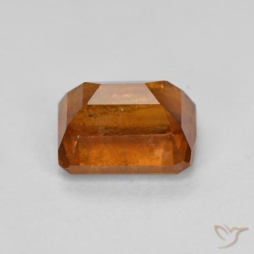 Granato hessonite Arancione scuro naturale da 1.61 ct, Ottagonale / Taglio smeraldo, VS-SI