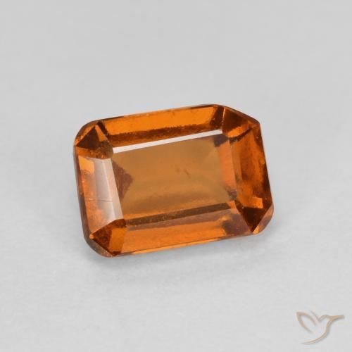 Granato hessonite Arancio medio-scuro naturale da 1.44 ct, Ottagonale / Taglio smeraldo, VS-SI