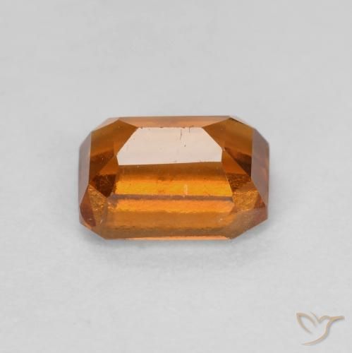 Granato hessonite Arancio medio-scuro naturale da 1.44 ct, Ottagonale / Taglio smeraldo, VS-SI