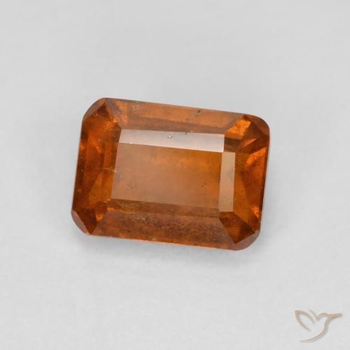 Granato hessonite Arancio medio-scuro naturale da 1.52 ct, Ottagonale / Taglio smeraldo, VS-SI