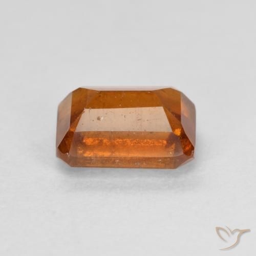 Granato hessonite Arancio medio-scuro naturale da 1.52 ct, Ottagonale / Taglio smeraldo, VS-SI