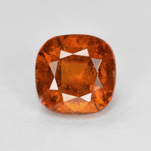 Granato hessonite Arancione Ambra naturale da 1.47 ct, Taglio a cuscino, VS-SI