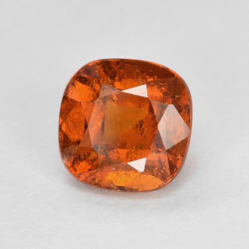 Granato hessonite Arancione Ambra naturale da 1.47 ct, Taglio a cuscino, VS-SI