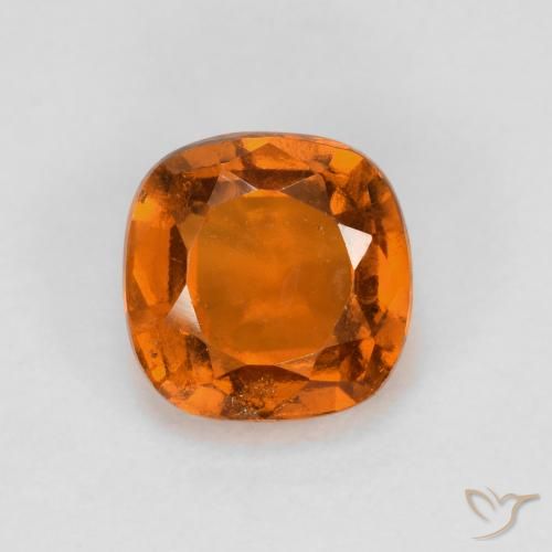 1.34ct Naturale Arancia Fuoco Granato hessonite, Cuscino, VS-SI