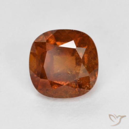 1.34ct Naturale Arancione scuro Granato hessonite, Cuscino, VS-SI
