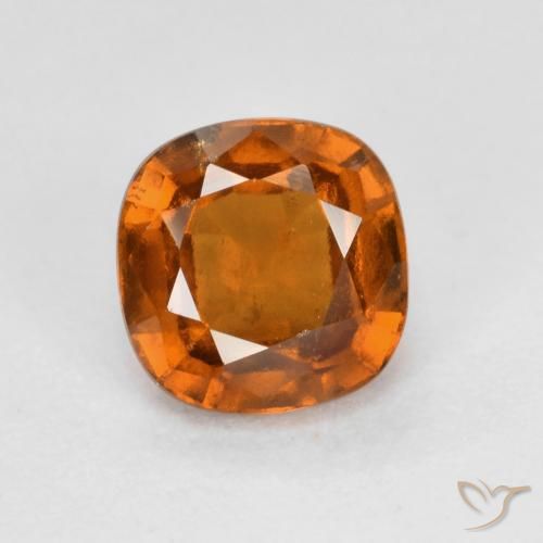 1.37ct Naturale Arancio medio-scuro Granato hessonite, Cuscino, VS-SI