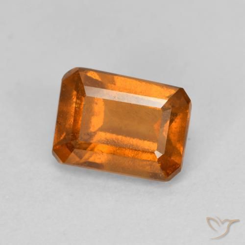 Granato hessonite Arancio medio-scuro naturale da 1.43 ct, Ottagonale / Taglio smeraldo, VS-SI