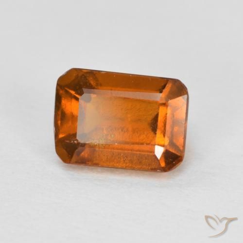 Granato hessonite Arancio medio-scuro naturale da 1.43 ct, Ottagonale / Taglio smeraldo, VS-SI