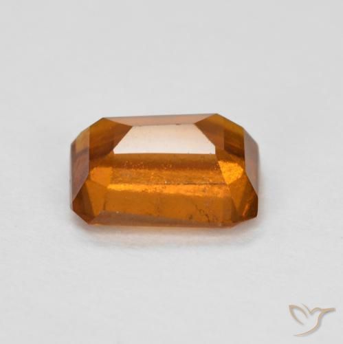 Granato hessonite Arancio giallastro naturale da 1.28 ct, Ottagonale / Taglio smeraldo, VS-SI