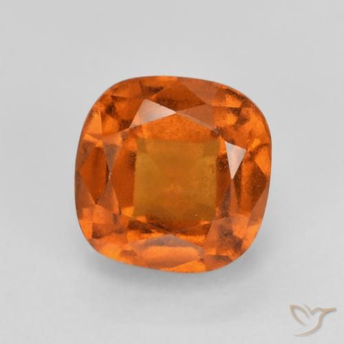 1.40ct Naturale Arancione scuro Granato hessonite, Cuscino, VS
