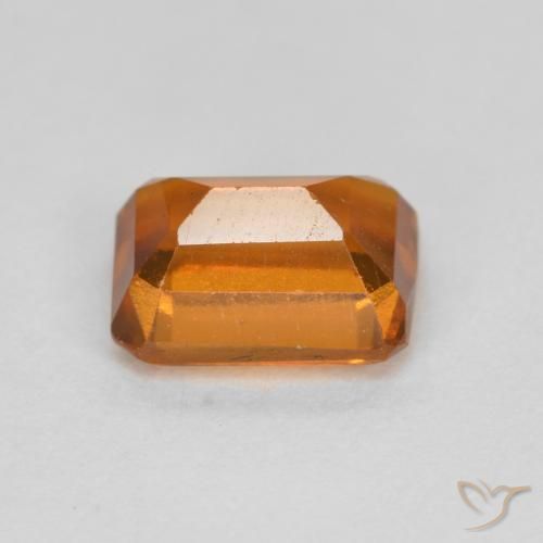 Granato hessonite Arancio medio-scuro naturale da 1.42 ct, Ottagonale / Taglio smeraldo, VS