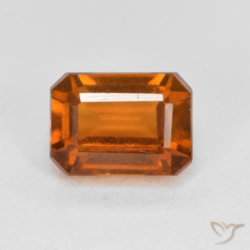 Granato hessonite Arancione rossastra naturale da 1.71 ct, Ottagonale / Taglio smeraldo, VS