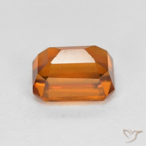Granato hessonite Arancione rossastra naturale da 1.71 ct, Ottagonale / Taglio smeraldo, VS