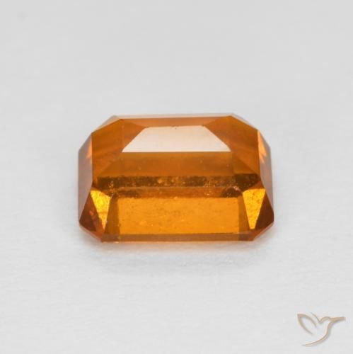 Granato hessonite Arancio giallastro naturale da 1.49 ct, Ottagonale / Taglio smeraldo, VS