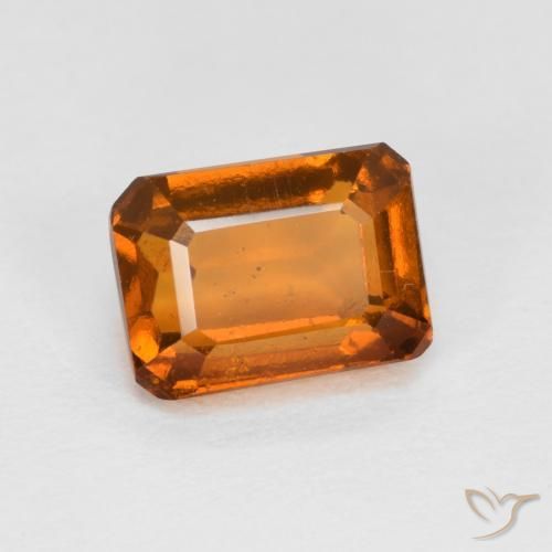 Granato hessonite Arancio giallastro naturale da 1.48 ct, Ottagonale / Taglio smeraldo, VS