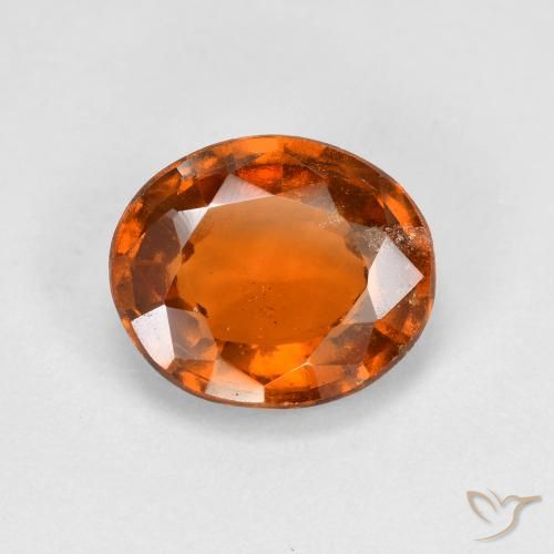 2.45ct Naturale Arancio medio-scuro Granato hessonite, Ovale, VVS-VS