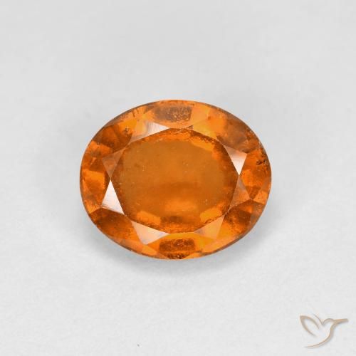 1.89ct Naturale Arancio Medio Granato hessonite, Ovale, VS