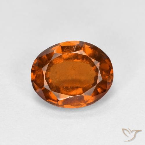 1.89ct Naturale Arancione Ambra Granato hessonite, Ovale, VS