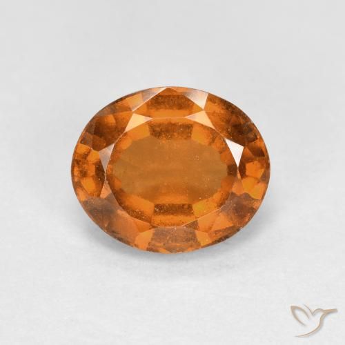 2.07ct Naturale Arancione scuro Granato hessonite, Ovale, VS