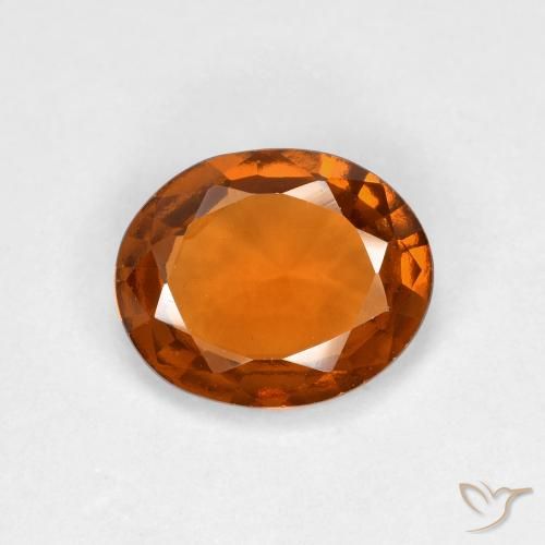 1.56ct Naturale Arancio Medio Granato hessonite, Ovale, VS