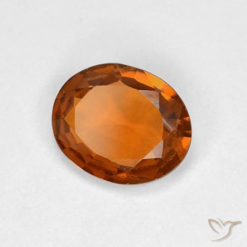 Granato hessonite Arancio Medio naturale da 1.56 ct, Ovale, VS