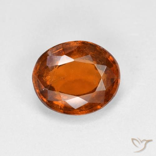 1.62ct Naturale Arancio medio-scuro Granato hessonite, Ovale, VS