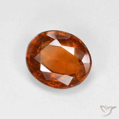 Granato hessonite Arancio medio-scuro naturale da 1.62 ct, Ovale, VS