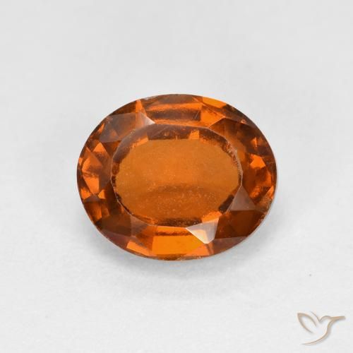 2.14ct Naturale Arancio medio-scuro Granato hessonite, Ovale, VS