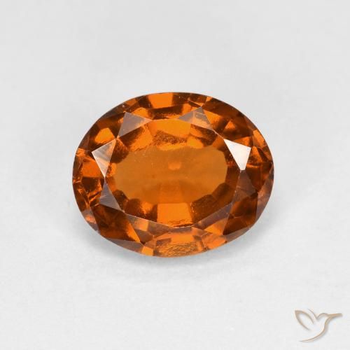 1.56ct Naturale Arancio medio-scuro Granato hessonite, Ovale, VS