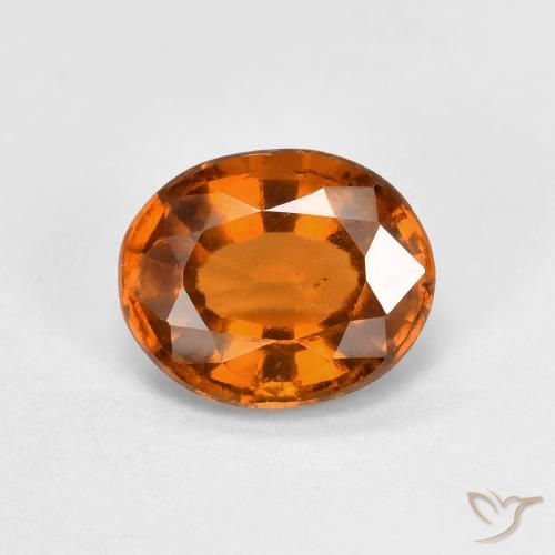1.54ct Naturale Arancio Medio Granato hessonite, Ovale, VS