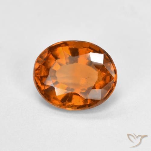 Granato hessonite Arancio Medio naturale da 1.54 ct, Ovale, VS